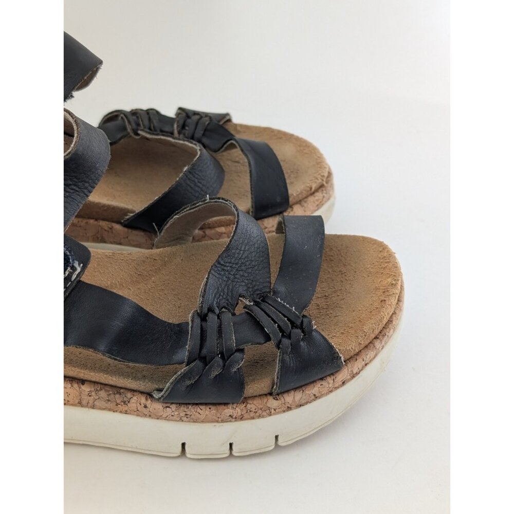 Pikolinos Women's Palma W4N Black Leather Wedge Sandals Size 7 - 7.5 - Picture 3 of 11